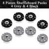 TORPSPORTS Shuffleboard Pucks, Mini Shuffleboard Puck Set, 58MM Shuffleboard Pucks Equipment for Family Fun Home Game Black&Grey view 3