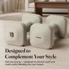 WeGym SafeGrip Square Dumbbells with Anti Slip Handles, Aesthetic Free Weights for Home Workouts, Stable Design Prevents Rolling during Floor Exercises (10LB, Pair Sandstone) view 4