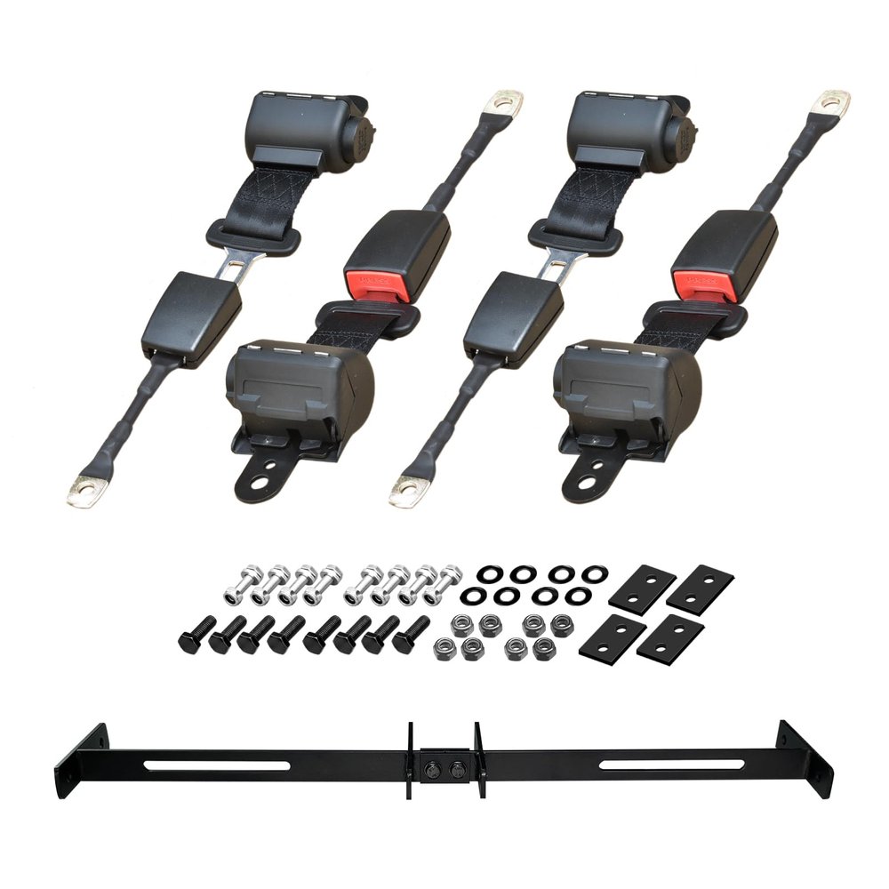 Orle Oko Seat Belt For Golf Cart Fits Front Rear Seat with Bracket, Golf Cart Seat Belts 4 Passenger For Club Car EZGO Yamaha (NOT Fit 2 Passenger Club Car Precedent Yamaha G29 Drive EZGO RXV)