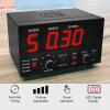 JOSKAA Classic Boxing Interval Timer, Professional Gymnastics Timer with LED Display, Selectable Workout Time and Cycle Repeats, Interval Timer,Blue view 4