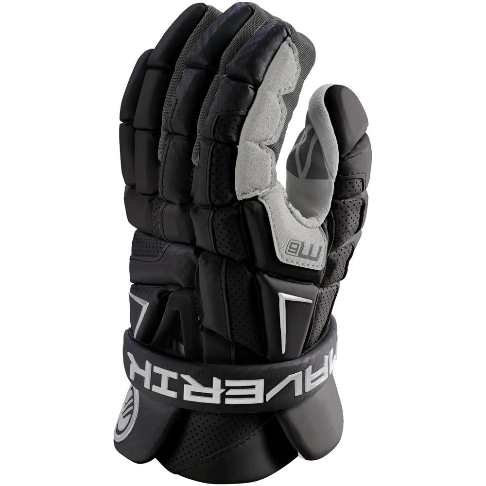 Maverik M6 Lacrosse Gloves (2026) (Black, Small 10")