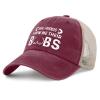FUNGISDIN Real Friends Show Me Their Boobs Hat for Men Cute Funny Cycling Caps for Women Deep Rose Cycling Cap Plain Unique Gifts for Farmers