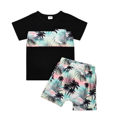 24 Month Boy Clothes Baby Toddler Summer Holiday Style Outfits Short Sleeve Top T-Shirt & Pocket Pant Green Set 2-3Y