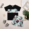 24 Month Boy Clothes Baby Toddler Summer Holiday Style Outfits Short Sleeve Top T-Shirt & Pocket Pant Green Set 2-3Y view 2