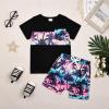 24 Months Boy Clothes Baby Toddler Summer Holiday Style Outfits Short Sleeve Top T-Shirt & Pocket Pant Blue Set 2-3Y view 2