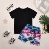 24 Months Boy Clothes Baby Toddler Summer Holiday Style Outfits Short Sleeve Top T-Shirt & Pocket Pant Blue Set 2-3Y view 3
