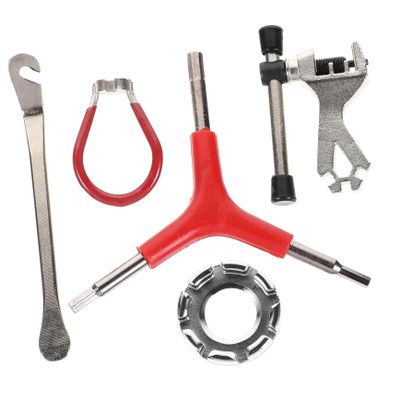 Yardwe Complete Bike Repair Tool Kit Bike Wrench Set Tire Lever Chain Splitter Wrench for Cycling
