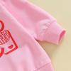 Baby Toddler Girl Boy Valentines Day Outfit Heart Letter Print Crewneck Sweatshirt Pullover Tops Cute Spring Clothes (Fries Before Guys Pink, 3-4 Years) view 2