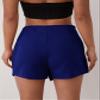 DIERAN Summer Womens Casual Shorts Solid Slit Front Skort Zipper High Waist view 2