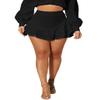 DIERAN Summer Womens Casual Shorts High Waist Ruffle Hem Skort view 1