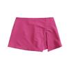 DIERAN Summer Womens Casual Shorts Elastic Waist Slit Front Skort view 1