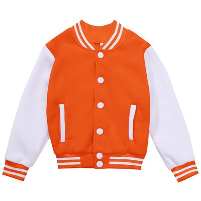 NICNZQI Kids Varsity Jacket Girls Boys Baseball Jacket Bomber Coat School Jackets with Pocket