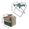 Garden Tool Folding Stool Multifunction Portable Folding Garden Stool Chair with Tool Bag Small Chair Mazar Garden Tool Bag Chair for Outdoor Camping Supplies view 2