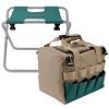 Garden Tool Folding Stool Multifunction Portable Folding Garden Stool Chair with Tool Bag Small Chair Mazar Garden Tool Bag Chair for Outdoor Camping Supplies view 4