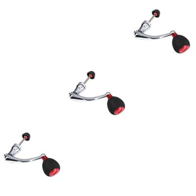 BESPORTBLE 3pcs Fishing Reel Handle Grip Replacement Red Rotatable Knob for Power Handle Sturdy Grip
