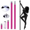 YLQFGUVWK 45mm Rotating Static Dance Pole with Mounting Plate - Portable Detachable Striptease Fitness Pole for Fitness Club Party Bar 440 Lbs Weight Capacity view 1