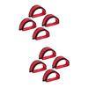 BESPORTBLE 4pairs - Bike Pedal Straps Adhesive Toe Clip Bands for Mountain Comfortable Secure Foot Red