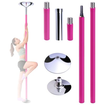 YLQFGUVWK Pole Dancing Pole Spin/Static Stripper Pole 45mm - Portable Fitness Pole Kit for Fitness Club Party Bar 440 Lbs Weight Capacity