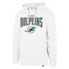47 Men's White Miami Dolphins Elements Arch Headline Pullover Hoodie view 2