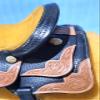 Sazaar Tack Western Kids Youth Adult Barrel leather Saddle for Horse Riding, Floral Tooled Saddle with Silver Conchos ST-WLS-128 (15" Seat) view 3
