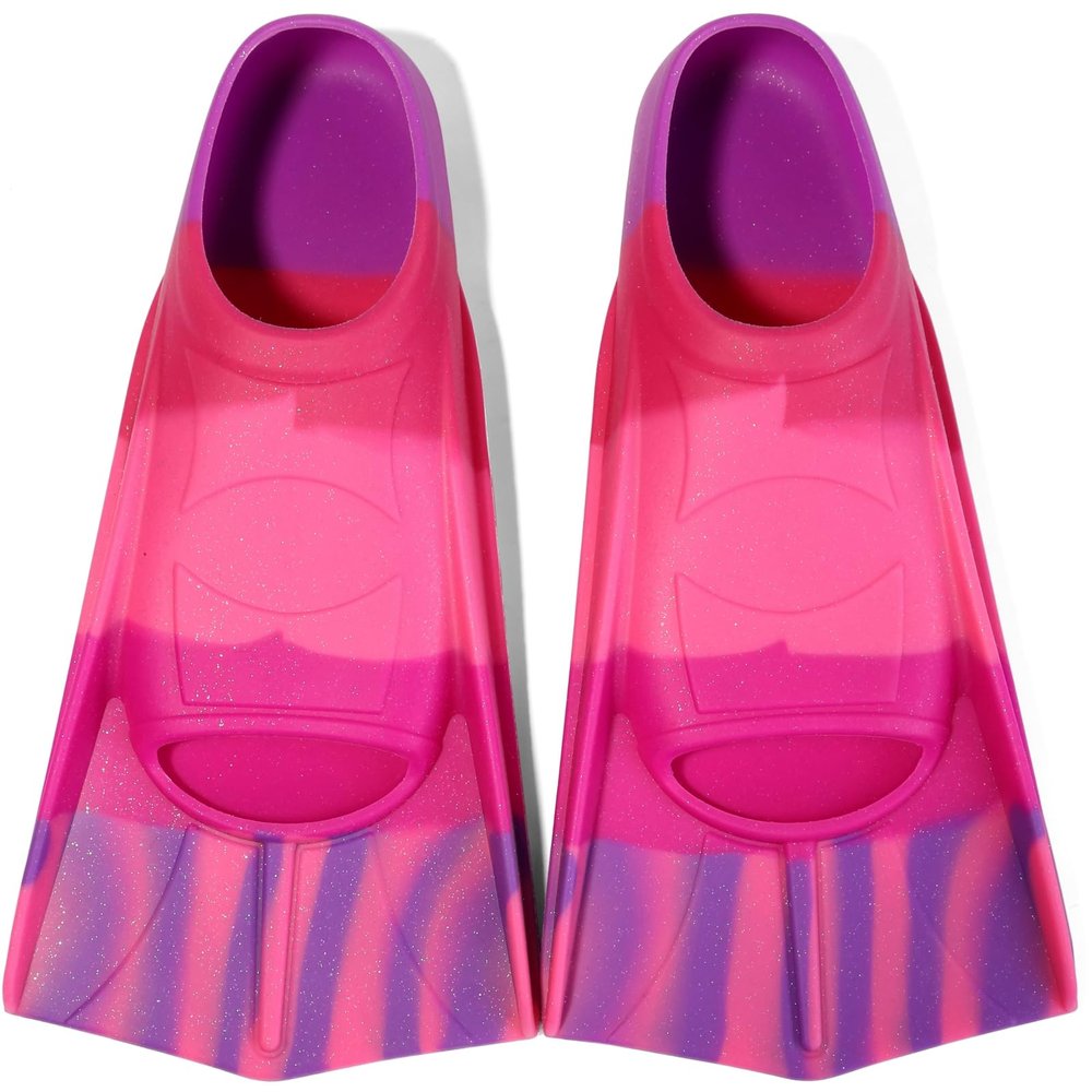 Foyinbet Kids Swim Fins,Short Swim Training Flippers for Lap Swimming Snorkeling for Child Girls Boys Teens Medium