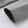 Womens Solid Color Fleece Jacket Snap Front Cardigan Sweatshirt for Women Cardigan Sweater Knit (Grey, XXXXL) view 2