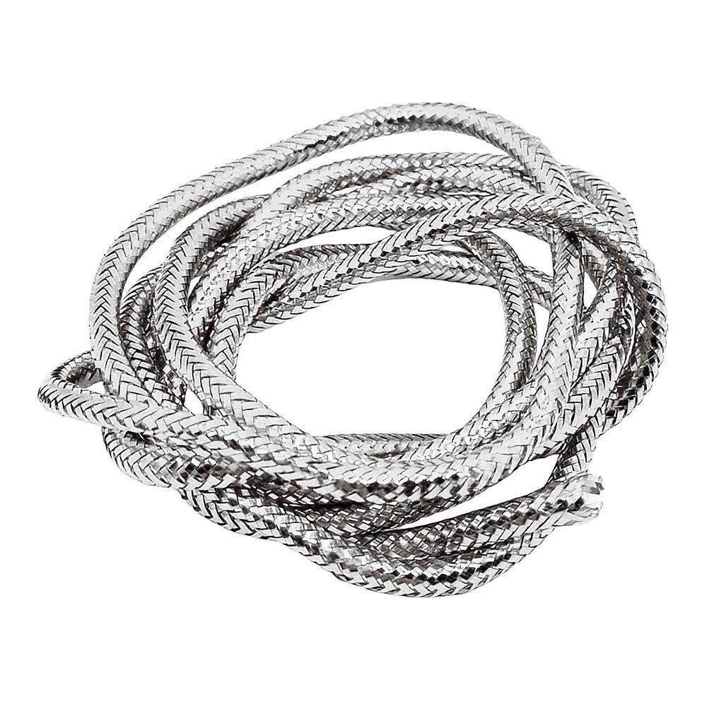 NineFit Basics Shimmering Mylar Braid Tubing for Fly Tying and Lure Making, Silver, Dia 3mm length 1m