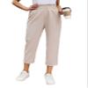 Women's Pants Paperbag Waist Straight Leg Pants Pant for Women (Color : Apricot, Size : X-Small) view 1