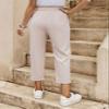Women's Pants Paperbag Waist Straight Leg Pants Pant for Women (Color : Apricot, Size : X-Small) view 2