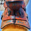 Sazaar Tack Western Kids Youth Adult Barrel Leather Saddle for Horse Riding, Floral Tooled Saddle with Silver Conchos ST-WLS-126 (12" Seat) view 4