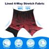 FT FENTENG Mens Swim Trunks with Compression Liner, Gradient Maroon Leaf Men Bathing Suit Swimming Trunks 9 Inch Inseam Board Shorts Men's Swimwear, 4 Way Stretch Beach Shorts Quick Dry Swimsuits, S view 4