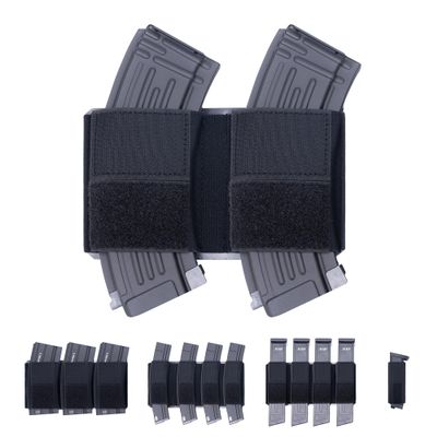 CLTAC Magazine Holder Insert Pouch Elastic Holster for AK Mag 7.62mm with Hook & Loop Fastener for MK3 MK4 MK5 D3CRM Ferro Tactical Chest Rig Range Bag Gun Safe Door Organizer