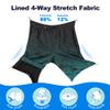 FT FENTENG Mens Swim Trunks with Compression Liner, Gradient Green Leaf Men Bathing Suit Swimming Trunks 9 Inch Inseam Board Shorts Men's Swimwear, 4 Way Stretch Beach Shorts Quick Dry Swimsuits, L view 4