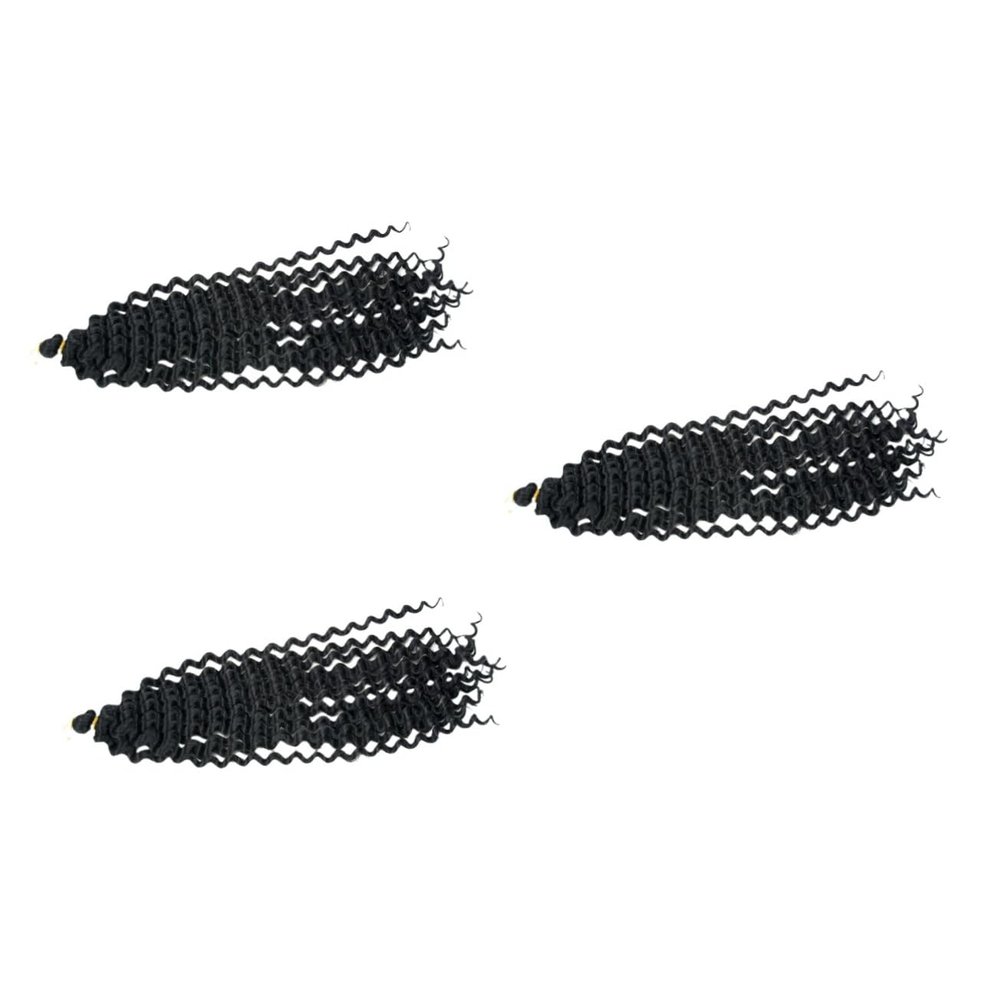 DOITOOL 3pcs Boho Braids Wig Women African Dirty Braid Girls Wig Curly Hair Accessories Springy for Parties