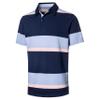 Men's Short Sleeve Polo Shirts for Men Casual Collared Striped Rugby Shirts for Mens Soft Pique Cotton Dry Fit Golf Polo Shirts for Men, S view 1