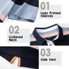 Men's Short Sleeve Polo Shirts for Men Casual Collared Striped Rugby Shirts for Mens Soft Pique Cotton Dry Fit Golf Polo Shirts for Men, S view 3