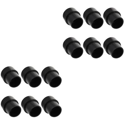 BESPORTBLE 12pcs Non-Slip Mats for Trampoline Feet Durable Protective Pads for Chair Legs Noise Reduction Anti-Skid Furniture Covers Black for Home Office Use
