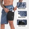 FT FENTENG Mens Swim Trunks with Compression Liner, Vintage Navy USA Flag Men Bathing Suit Swimming Trunks 9 Inch Inseam Board Shorts Men's Swimwear, 4 Way Stretch Beach Shorts Quick Dry Swimsuits, L view 3