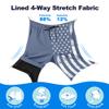 FT FENTENG Mens Swim Trunks with Compression Liner, Vintage Navy USA Flag Men Bathing Suit Swimming Trunks 9 Inch Inseam Board Shorts Men's Swimwear, 4 Way Stretch Beach Shorts Quick Dry Swimsuits, L view 4