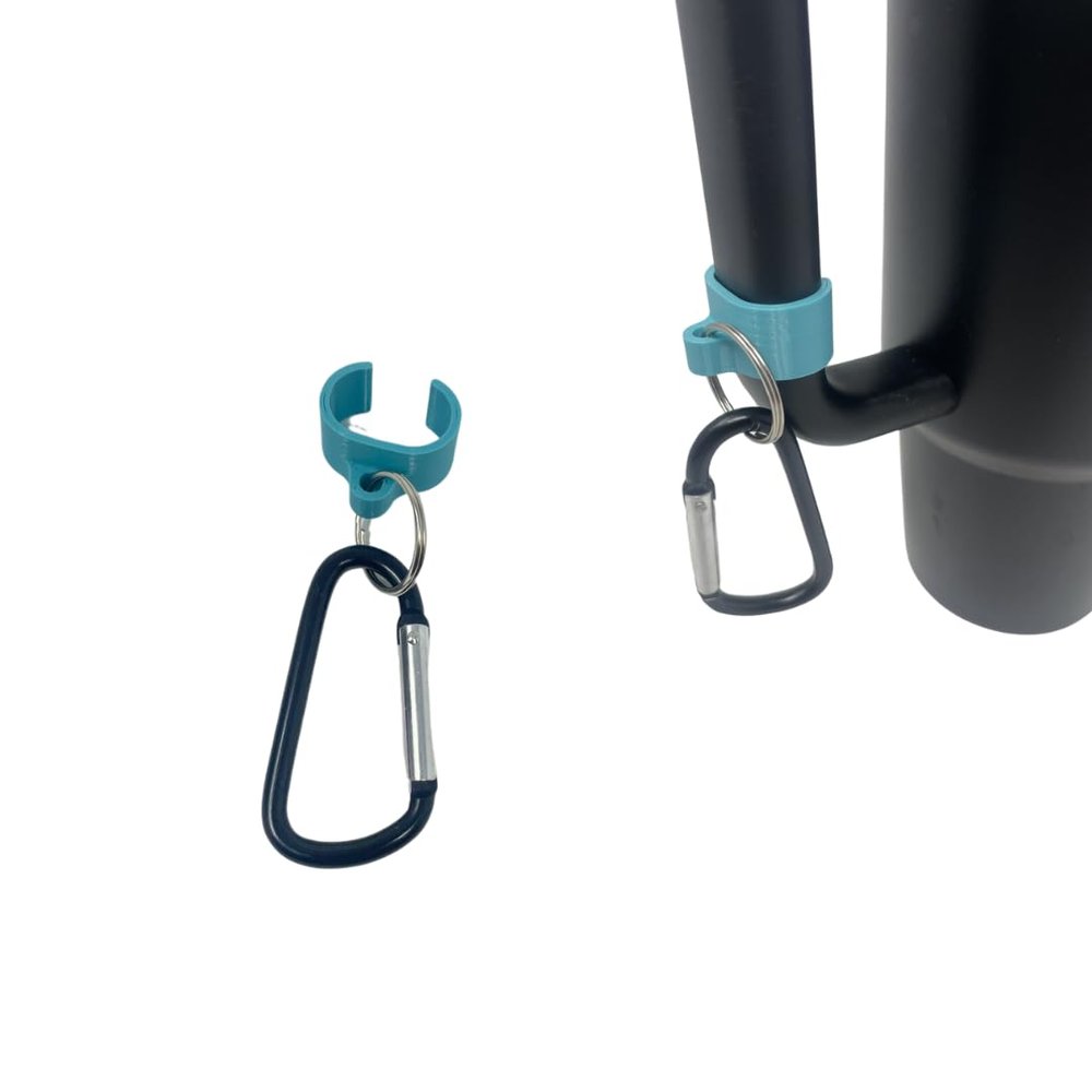 Carabiner Clip Attachment Compatible with Stanley H2.0 40 oz Tumblers | Carabiner & Keychain Attachment for Holding Keys, Wallets, or Other Accessories | Made in USA (Teal)