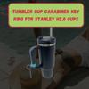 Carabiner Clip Attachment Compatible with Stanley H2.0 40 oz Tumblers | Carabiner & Keychain Attachment for Holding Keys, Wallets, or Other Accessories | Made in USA (Teal) view 2