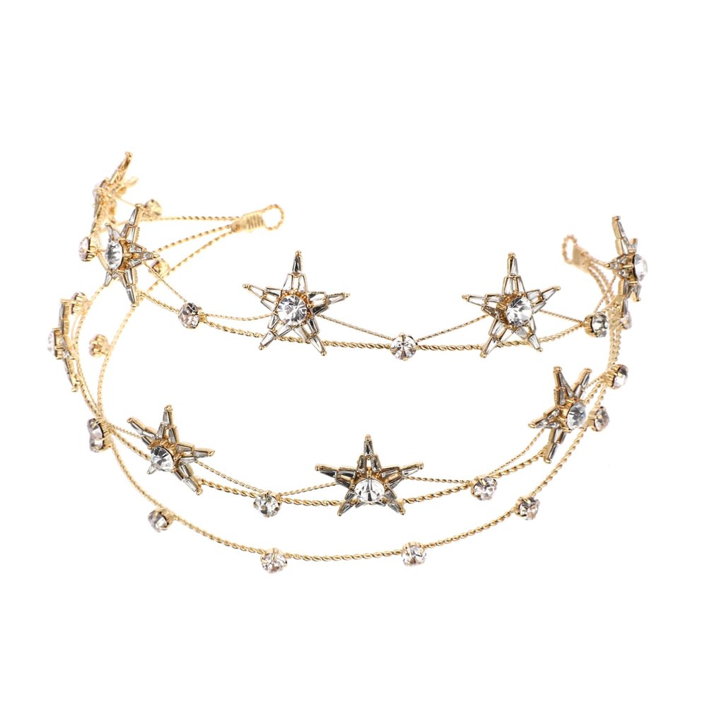 DOITOOL Stars Goddess Crown Lightweight and Safe Headband for Birthday Parties Holiday Christmas Party Cosplay