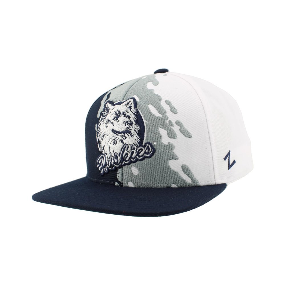 Connecticut Huskies NCAA Officially Licensed Hat Flat Snapback Z11 Retro Paintbrush