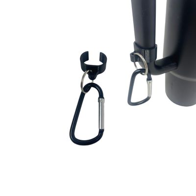 Carabiner Clip Attachment Compatible with Stanley H2.0 40 oz Tumblers | Carabiner & Keychain Attachment for Holding Keys, Wallets, or Other Accessories | Made in USA (Black)
