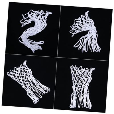 Happyyami Professional Basketball Netting 12 Loop Nylon Mesh Basketball Net Bulk Replacement Basketball Netting for Rim White Sturdy and Weatherproof