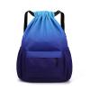 CarXs Waterproof Drawstring Bag, Lightweight String Backpack with Water Bottle Holder and Pockets, Gym Sports Cinch Sackpack (Blue,Small) view 1