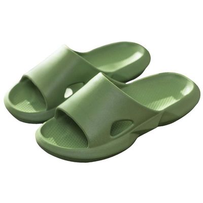 ANEIDA Unisex Slippers for Women/Men Non-Slip Ultralight Flat Soft Sandals Soft House Flip Flop for Indoor Home Garden Bathroom Poolside(Size:EU 38-39,Color:Green)