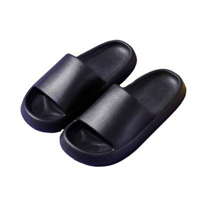ANEIDA Pillow Slippers for Women Men Non-Slip Soft Cloud Slides Thick Sole Quick Dry Bathroom Shower Sliders Summer House Indoor Outdoor Sandals(Size:EU 42-43,Color:Black)