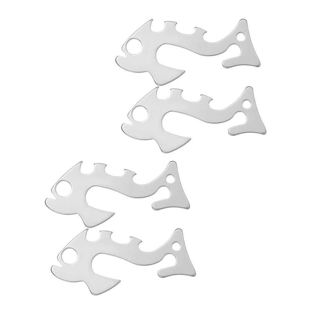 Happyyami 4pcs Stainless Steel Rope Tightener for Outdoor Activities Camping Cord Adjusters for Hiking Backpacking and Tents
