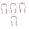 Mobestech 4pcs Silicone Swimming Nose Clip Skid Design and Comfortable Fit for Adults Boys and Girls Prevents Water Ingress for Pool and Diving Activities Nose for Swimmers view 1